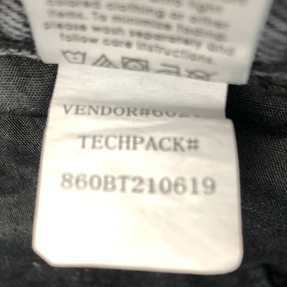 PacSun Womens Jeans Sz 26 Ultra High Rise Slim Skinny Leg Black Denim Distressed - Picture 13 of 16